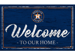 Houston Astros Team Color Welcome 11x19 Sign