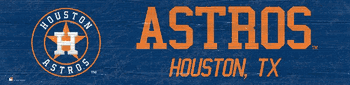 Houston Astros Team Name 6x24 Sign