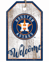 Houston Astros Welcome Team Tag 11x19 Sign
