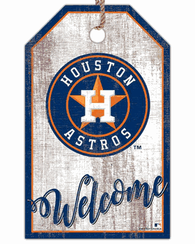 Houston Astros Welcome Team Tag 11x19 Sign