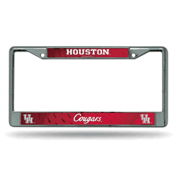 Houston Cougars  12" x 6" Chrome Frame With Decal Inserts