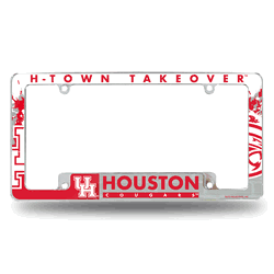 Houston Cougars All Over Chrome Frame