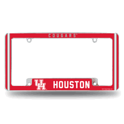 Houston Cougars Alternate Design All Over Chrome Frame