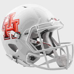 Houston Cougars  Authentic Speed Full Size Football Helmet Matte w/Chrome Decal