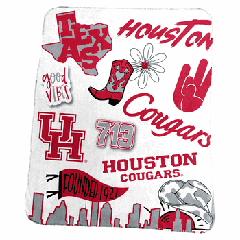 Houston Cougars Classic Native Fleece Throw