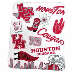 Houston Cougars Classic Native Fleece Throw