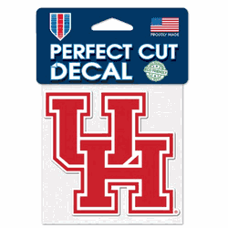 Houston Cougars Decal 4x4 Perfect Cut Color