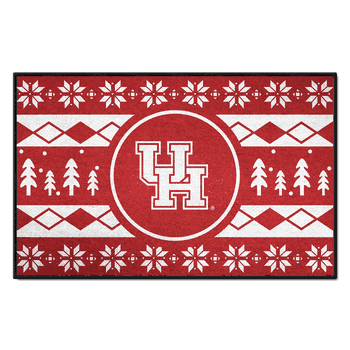 Houston Cougars Holiday Sweater Starter Mat Accent Rug - 19in. x 30in.
