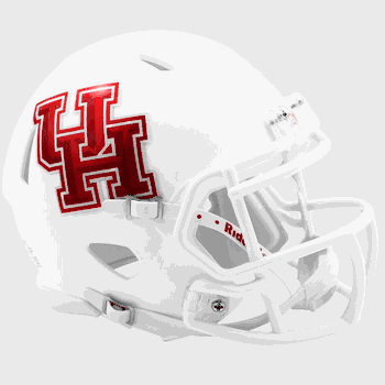 Houston Cougars NCAA Mini Speed Football Helmet Matte w/Chrome Decal