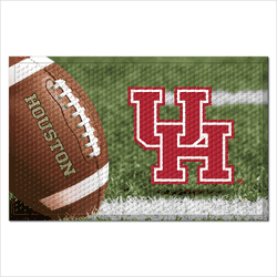Houston Cougars Rubber Scraper Door Mat
