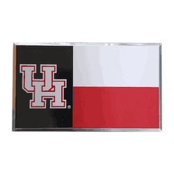Houston Cougars State Flag Aluminum Embossed Emblem