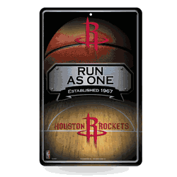 Houston Rockets  11" x 17" Metal Home Dcor Sign