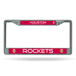 Houston Rockets  12" x 6" Chrome Frame With Decal Inserts