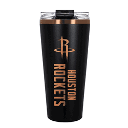 Houston Rockets 32oz Black and Copper Big Slim with Straw
