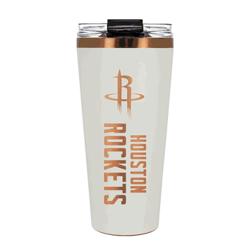Houston Rockets 32oz Crme and Copper Big Slim Tumbler with Straw
