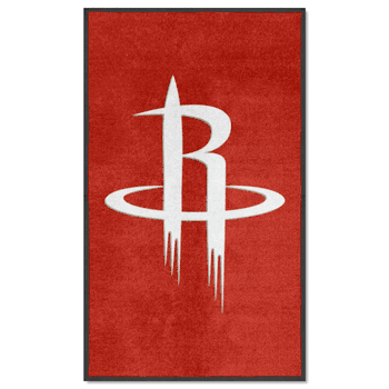 Houston Rockets 3X5 High-Traffic Mat with Durable Rubber Backing - Portrait Orientation
