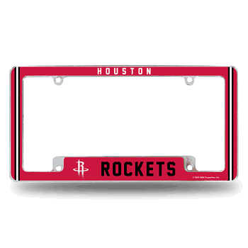 Houston Rockets Alternate Design All Over Chrome Frame