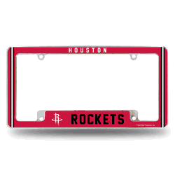 Houston Rockets Alternate Design All Over Chrome Frame
