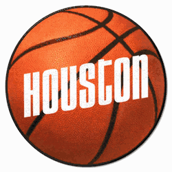 Houston Rockets Basketball Rug - 27in. Diameter
