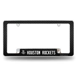 Houston Rockets Black 12" x 6" Chrome All Over Automotive License Plate Frame