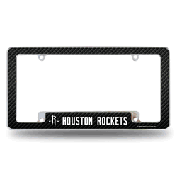 Houston Rockets Black 12" x 6" Chrome All Over Automotive License Plate Frame for Car/Truck/SUV