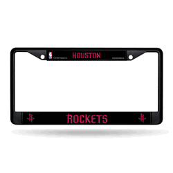 Houston Rockets  Black Chrome Frame with Decal Inserts 12" x 6" Car/Truck Auto Accessory