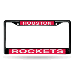 Houston Rockets Black Laser Chrome Frame