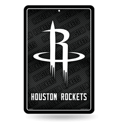 Houston Rockets Carbon Fiber 11" x 17" Metal Home Dcor Sign