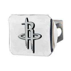 Houston Rockets Chrome Metal Hitch Cover with Chrome Metal 3D Emblem