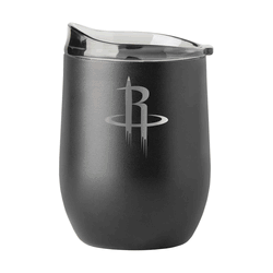 Houston Rockets GunMetal 16oz Black Powder Curved Beverage