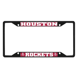 Houston Rockets Metal License Plate Frame Black Finish