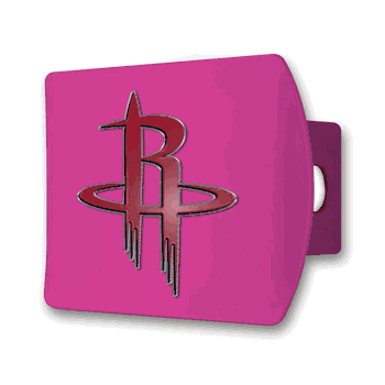 Houston Rockets Pink Metal Hitch Cover with  3D Color Emblem