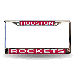Houston Rockets Red Laser Chrome Frame