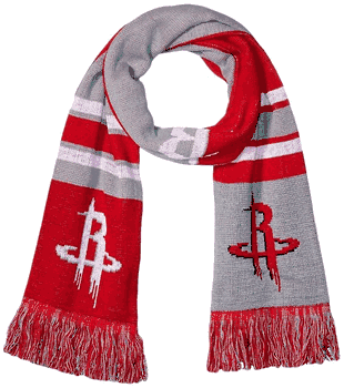 Houston Rockets Scarf Colorblock Big Logo Design
