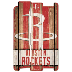 Houston Rockets Sign 11x17 Wood Fence Style