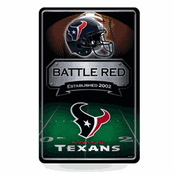 Houston Texans  11" x 17" Metal Home Dcor Sign