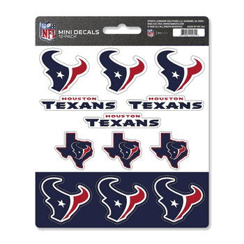 Houston Texans 12 Count Mini Decal Sticker Pack