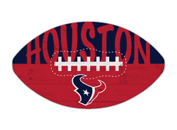 Houston Texans 12" Football Cutout Sign with City Name