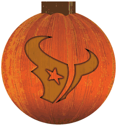 Houston Texans 12 in. Halloween Pumpkin Sign