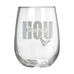 Houston Texans 17oz Stemmless Wine Glass