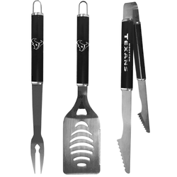 Houston Texans 3 pc Steel BBQ Set in Black