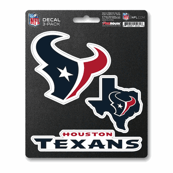 Houston Texans 3 Piece Decal Sticker Set