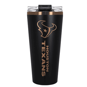 Houston Texans 32oz Black and Copper Big Slim with Straw