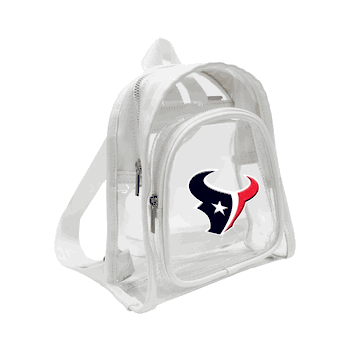 Houston Texans 3D Logo Clear Mini Backpack