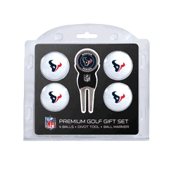 Houston Texans 4 Ball Gift Set + Divot Tool & Marker