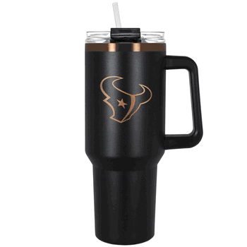 Houston Texans 40oz Black and Copper Colossus Travel Mug with Straw
