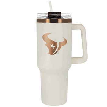 Houston Texans 40oz Crme and Copper Colossus Travel Mug with Straw