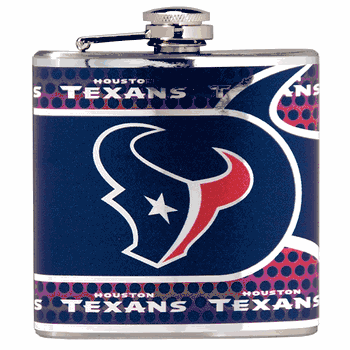 Houston Texans 6oz Stainless Steel Flask with Metallic Graphics
