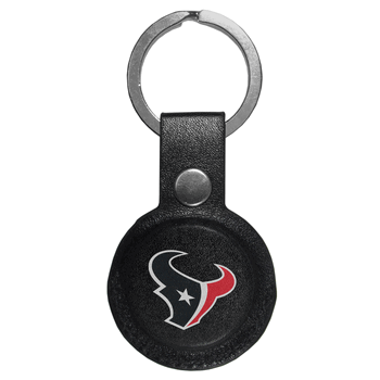 Houston Texans AirTag Compatible Leather Key Chain