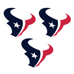 Houston Texans Auto Decal 3 Pack